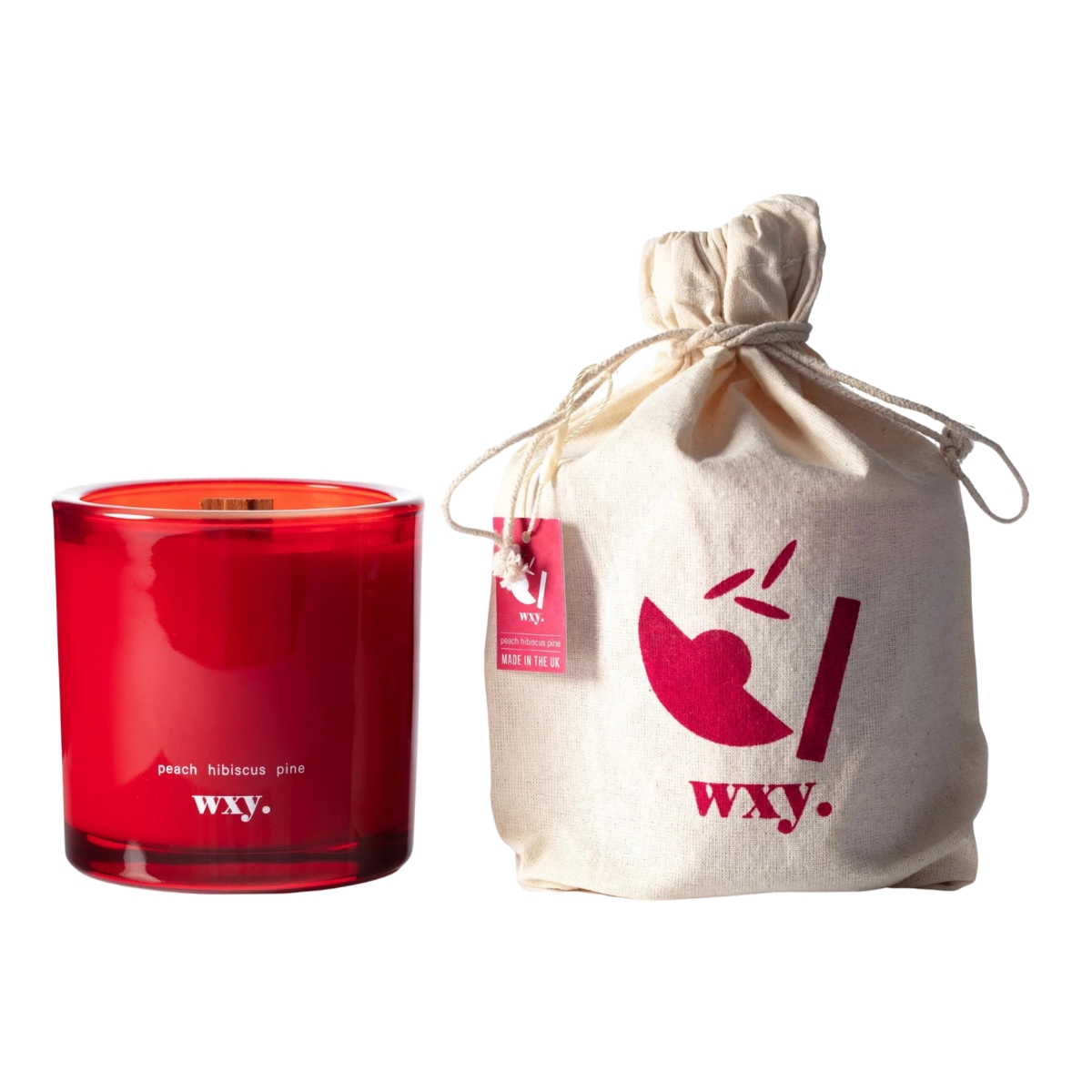 Peach Hibiscus Pine Candle