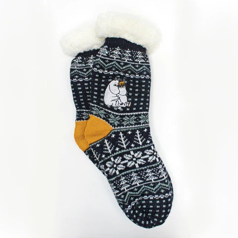 House of disaster  Moomin Slipper Socks with Winter Design