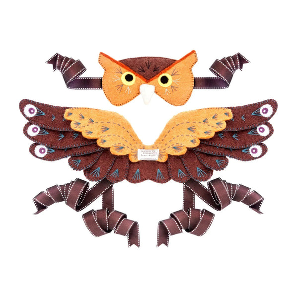Sew Heart Felt Owl Head Dress And Wings
