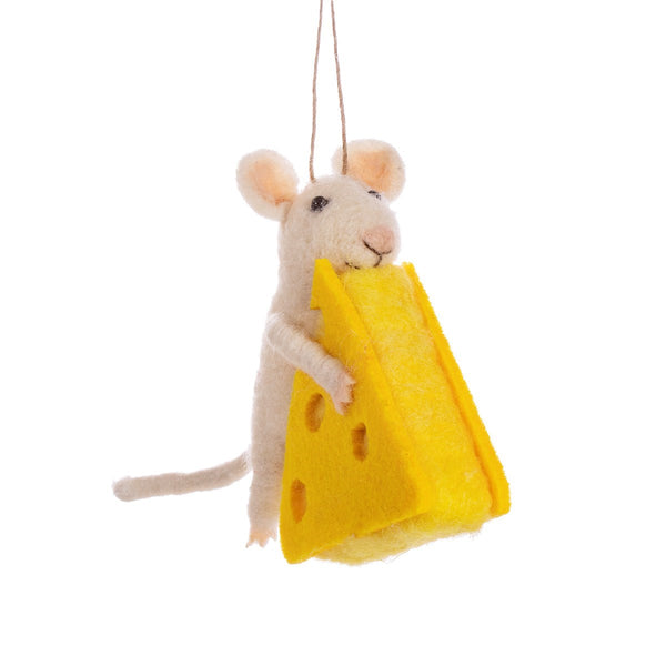 Sass & Belle  Mouse Gets The Cheese Felt Decoration