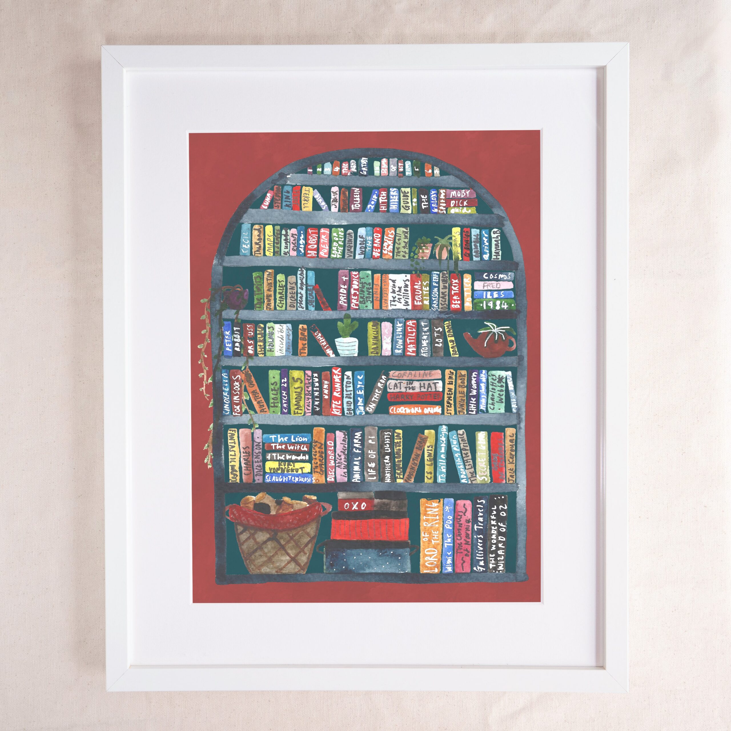Hattie Buckwell Book Nook – Book Lover Bibliophile Art Print