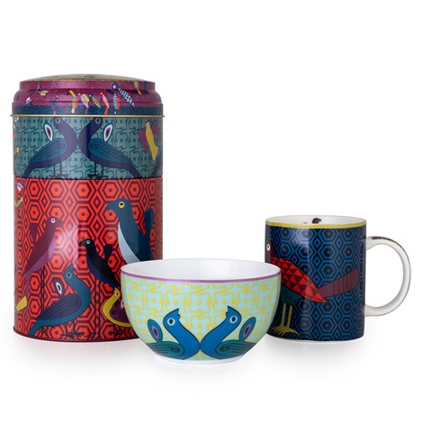 Images d'Orient Birds Of Paradise Mug & Bowl - Gift Set