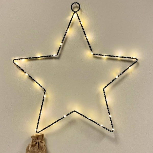 Black Wire Led Star 75cm