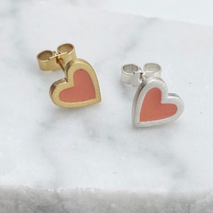 Colour Pop Heart Individual Earring - Gold