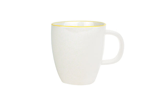 Canvas Home Abbesses Espresso Cup Yellow Rim (set Of 4)