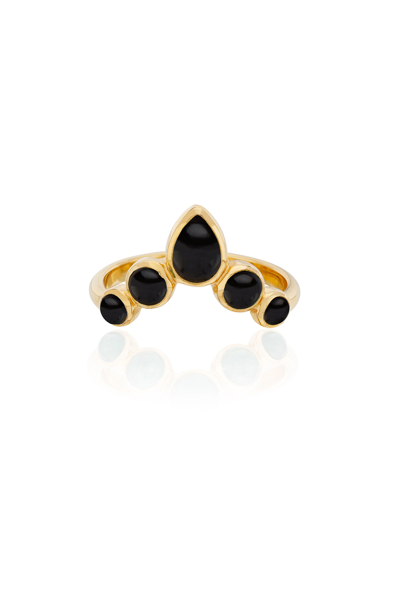 Black Onyx V Ring