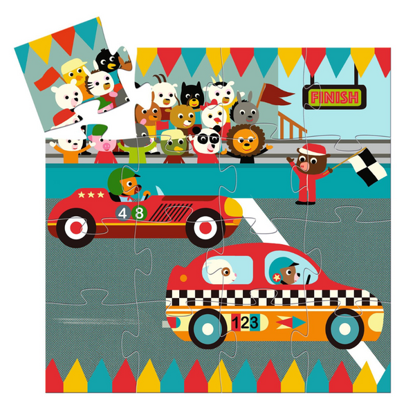 : Silhoutte Puzzle - The Racing Car