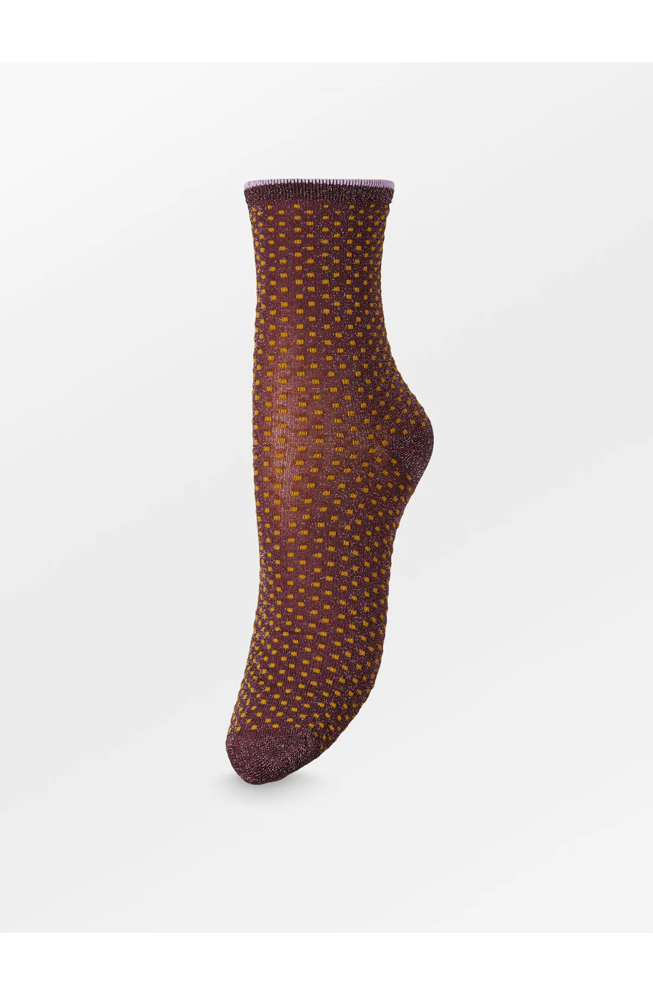 Burgundy Dina Small Dots Socks