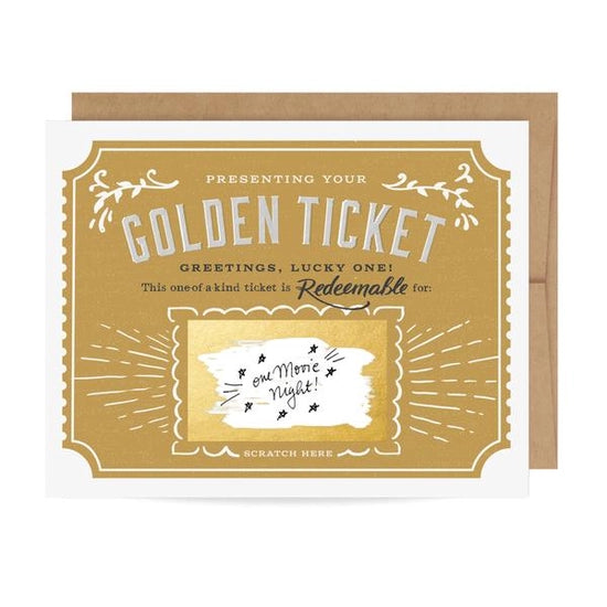 Faire Golden Ticket Scratch-off Birthday Card
