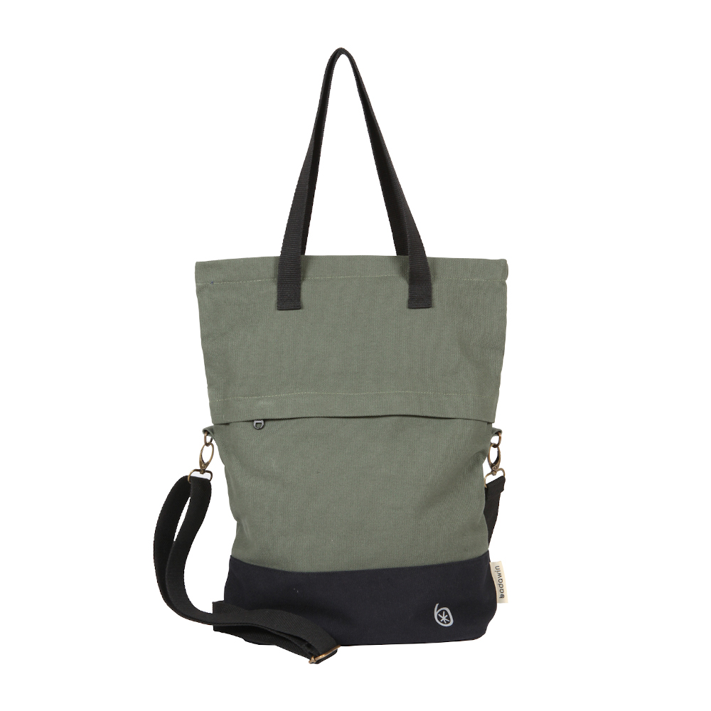 Badawin Bicycle Shopper Weatherproof Carry Bag Flo Design In Green
