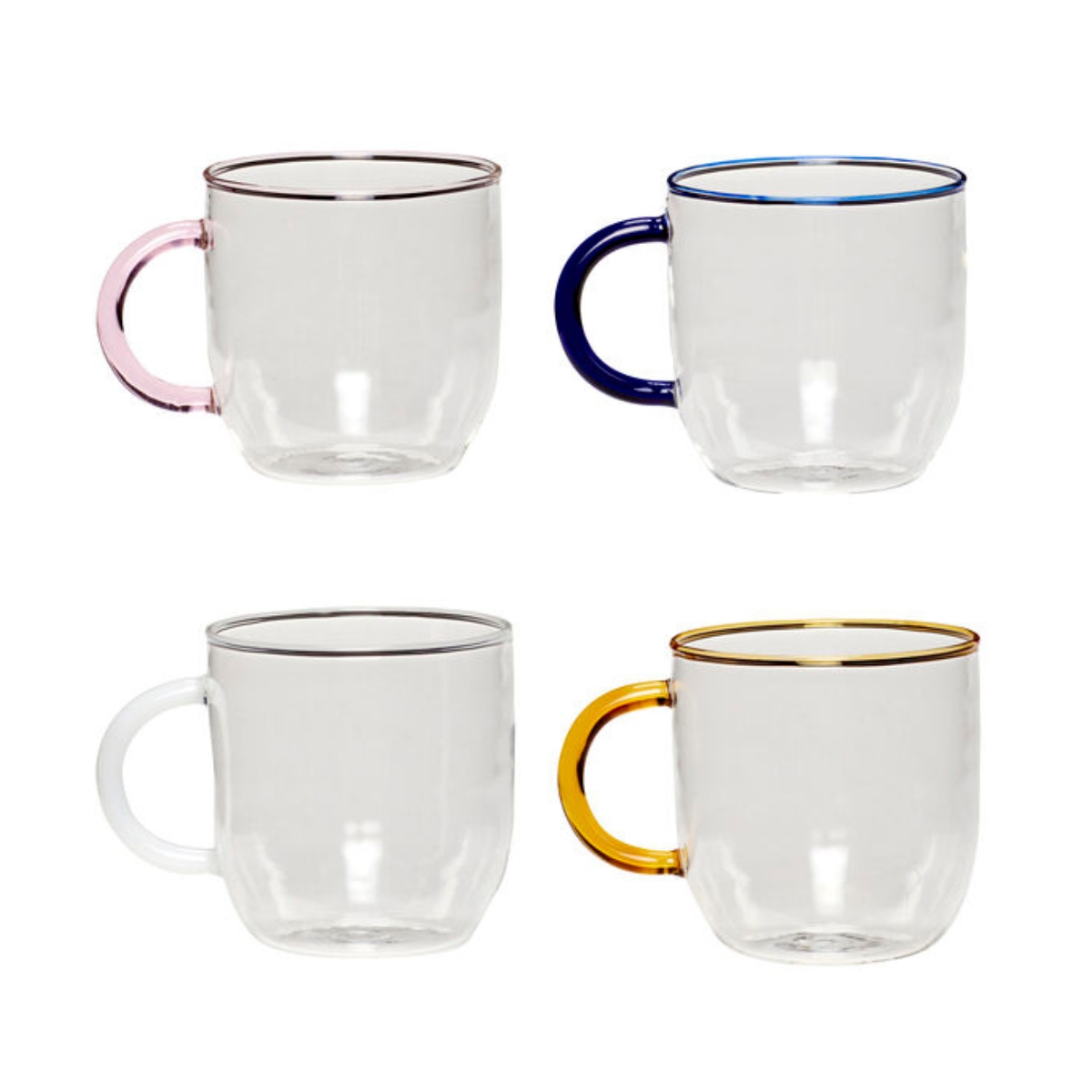 Kiosk Glass Mugs - Set of 4