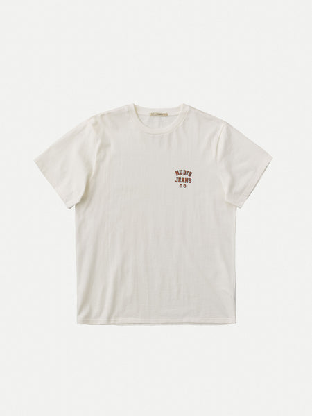 Nudie Jeans T-shirt Roy Logo Off White