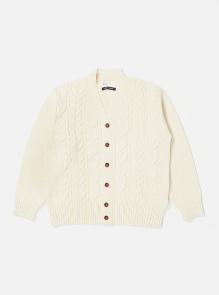 universal-works-cardigan-cable-knit-ecru