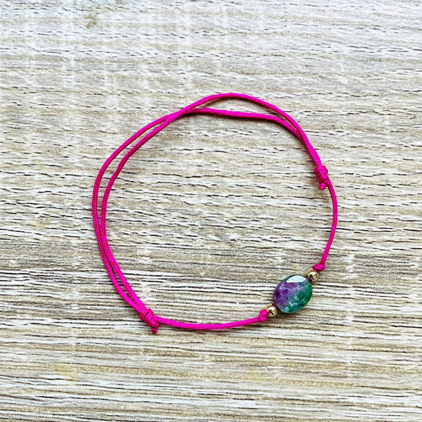 Mini Candy Ruby Zoisite Bracelet