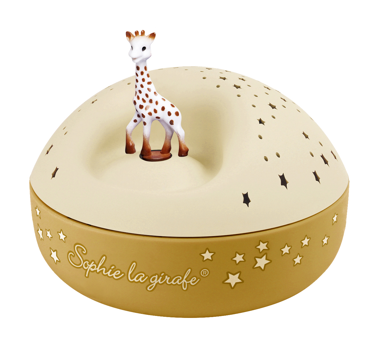 Trousselier Yellow Sophie la Girafe Musical Star Projector Night Light with Batteries