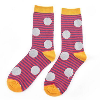 Sparkle Spots & Stripes Bamboo Socks