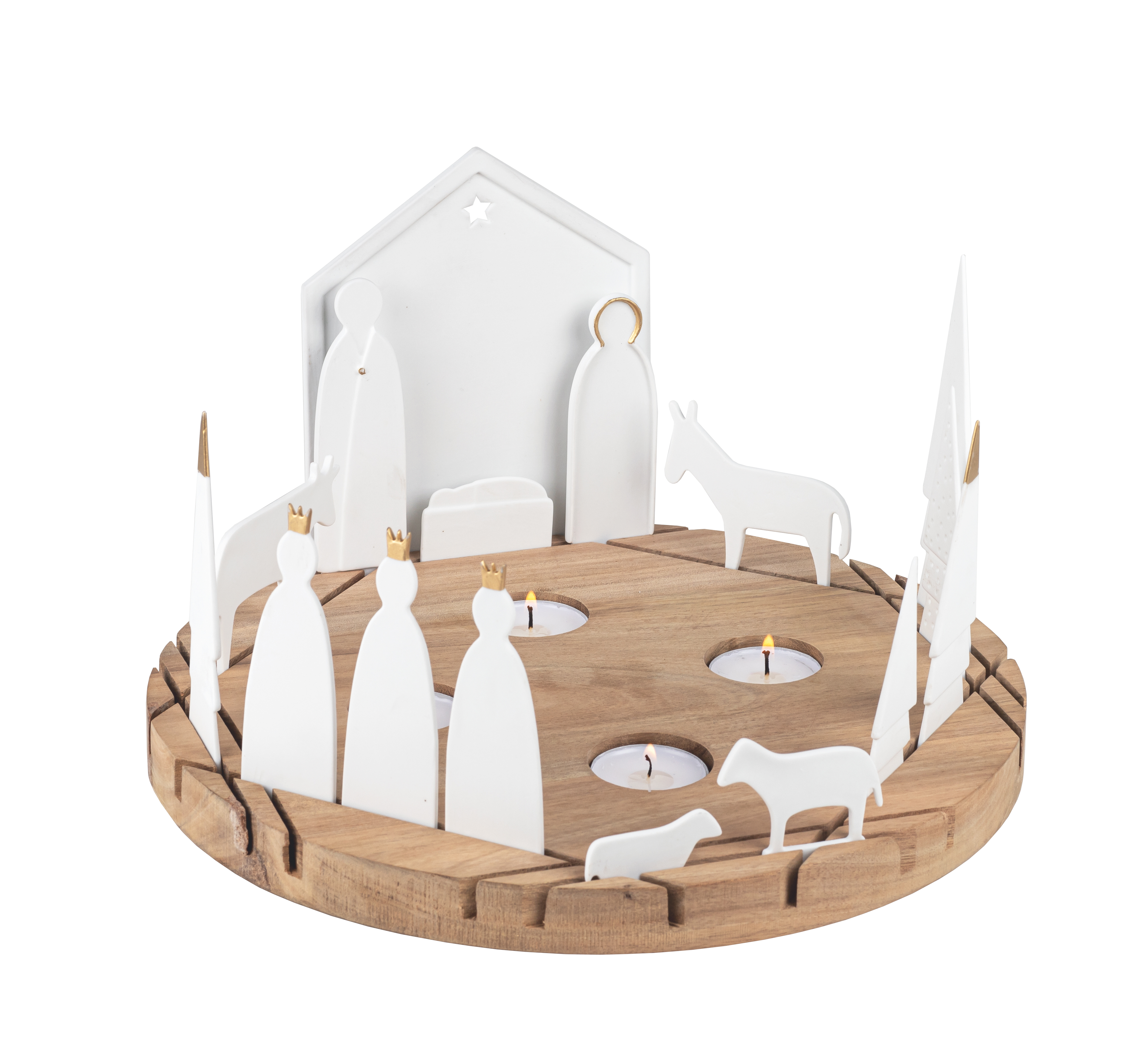 Räder Light Object - Round Nativity Crib