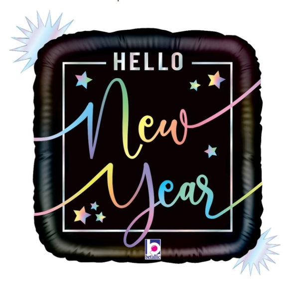 Betallic Opal Hello New Year Foil Balloon