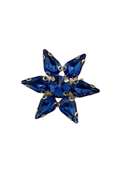 Sapphire Sparkle Star Pin Brooch