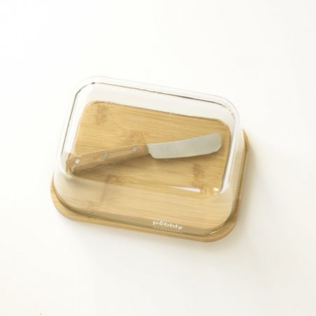 Tradestock LTD Pebbly Butter Dish Set with Knife