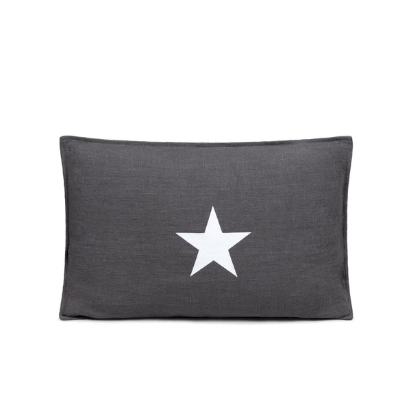 Rectangle Black Cushion With Star