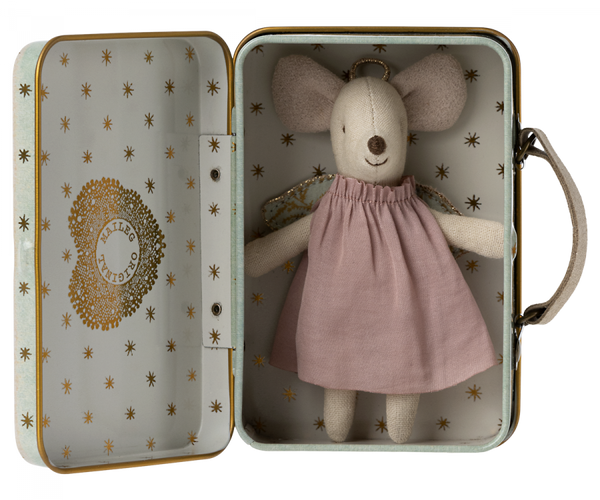 Maileg : Angel Mouse In A Suitcase