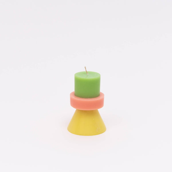 Yod & Co. Stack Candle Lime Green / Coral / Yellow
