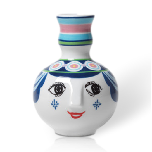 Bjorn Wiinblad Ceramic Mie Bud Vase Blue