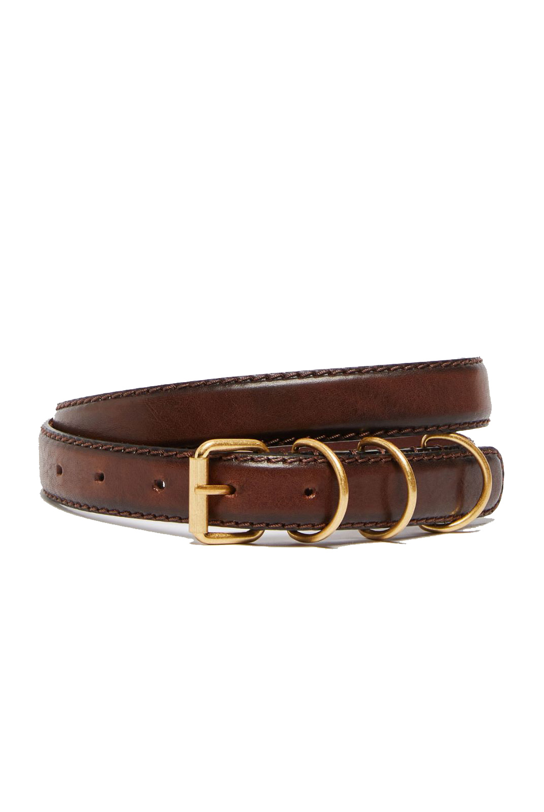 Miglio Leather Belt - Dark Brown