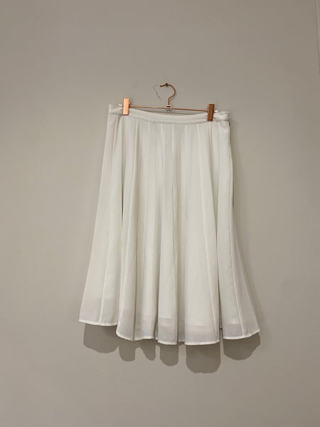 White Pleated Skirt