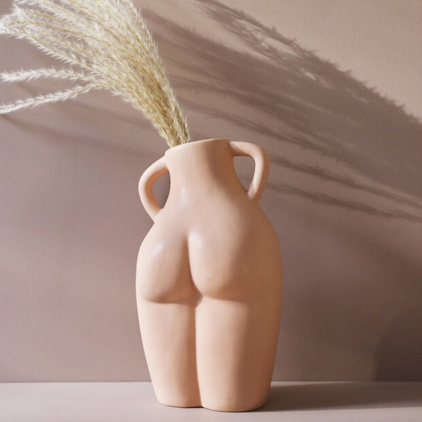 Porcelain Love Handles Bum Vase