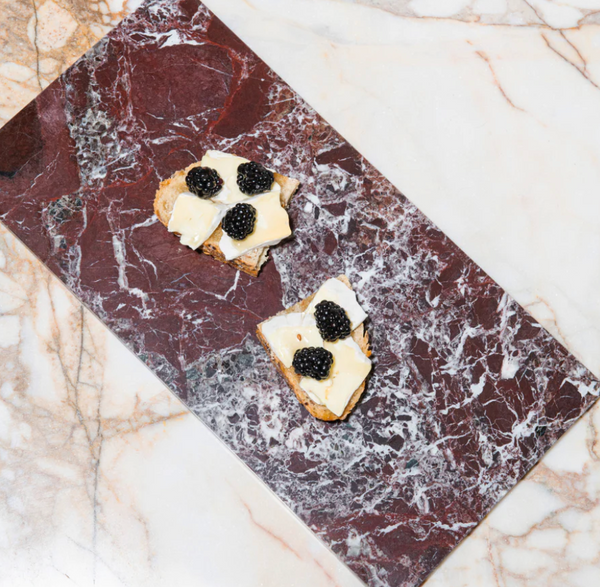 Burgundy marble tray