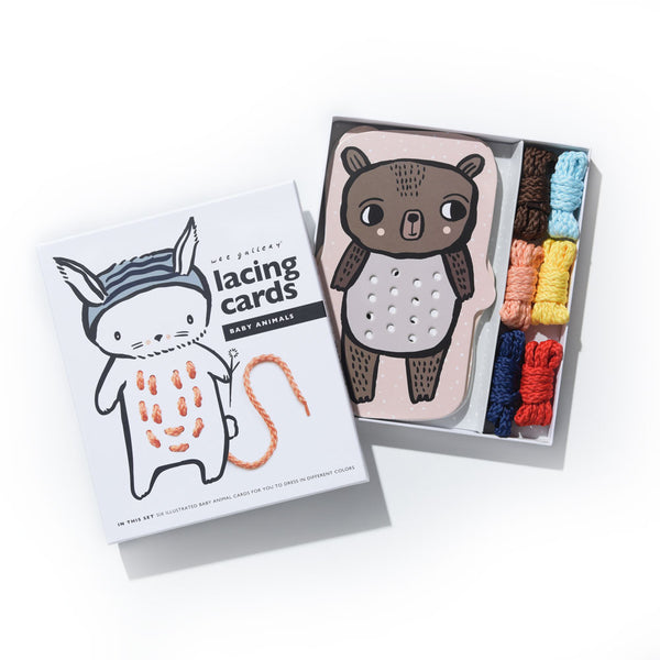 Wee Gallery - Baby Animals Lacing Cards