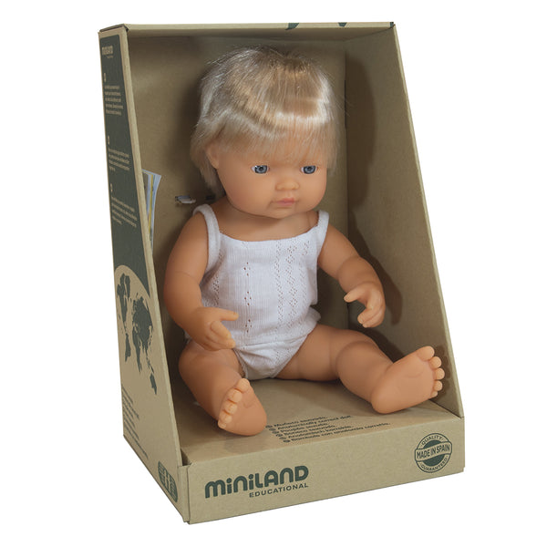 Miniland - Toddler Doll Caucasian Boy 38cm