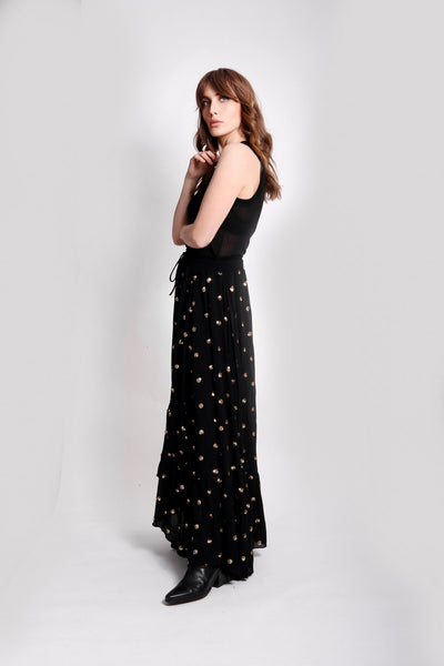 Breathless Waves Sequin Skirt - Black