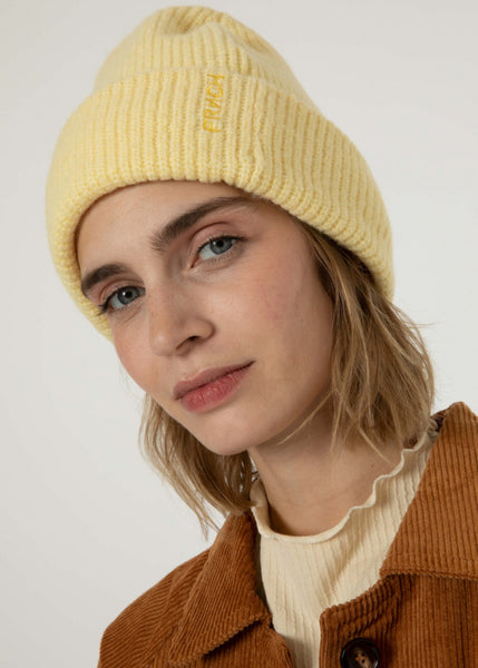 Knitted Beanie - Yellow