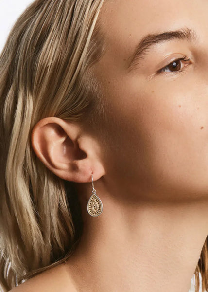 Anna Beck Classic Teardrop Earrings - Gold & Silver