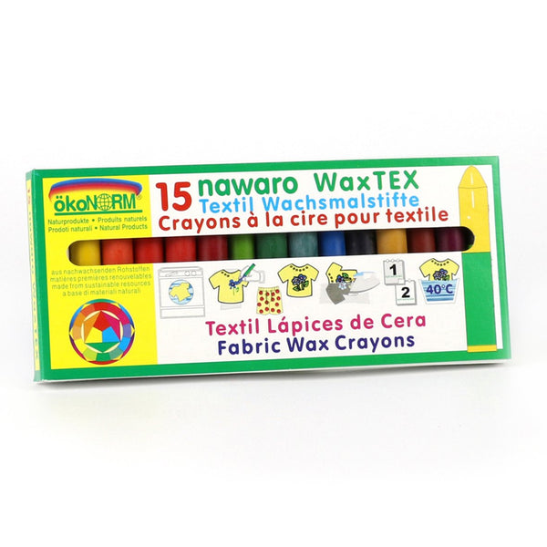 Ökonorm Nawaro Wax Tex, Textile Wax Cayons 15 Colour Pack