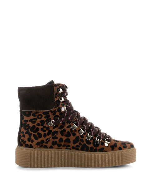 - Agda Print Pony Boot - Chestnut Leopard Pony