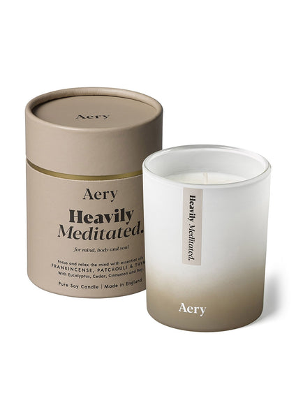- Heavily Meditated Scented Candle (frankincense Patchouli And Thyme)