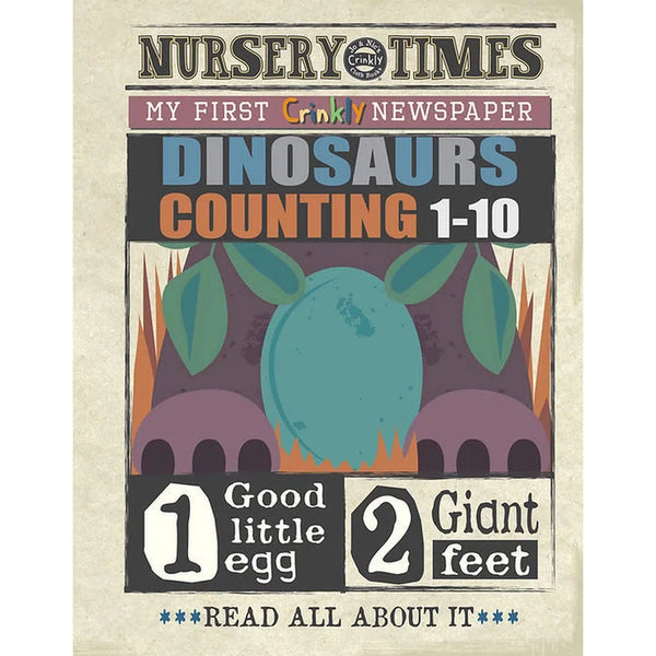 Jo & Nic’s - Nursery Times Crinkle Newspaper - Dinosaur Counting