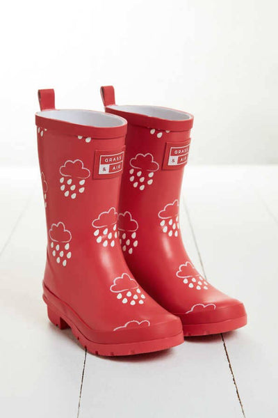 - Older Kids Colour-changing Wellies - Dark Coral - Uk2