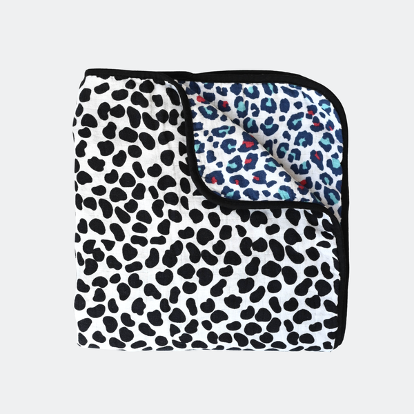 Etta Loves - Animal Print Sensory Muslin Blanket - Reversible