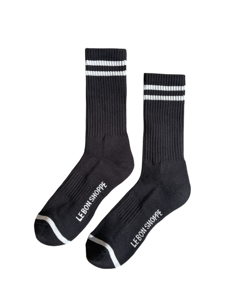 - Extended Boyfriend Socks - Noir