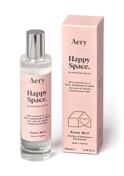 Aery - Happy Space Room Mist - Rose Geranium And Amber
