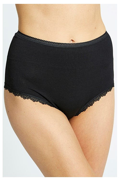 People Tree High Waist Briefs In Black