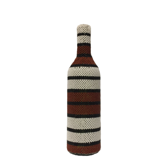 Roots Roots Beaded Bottle Red Stripes