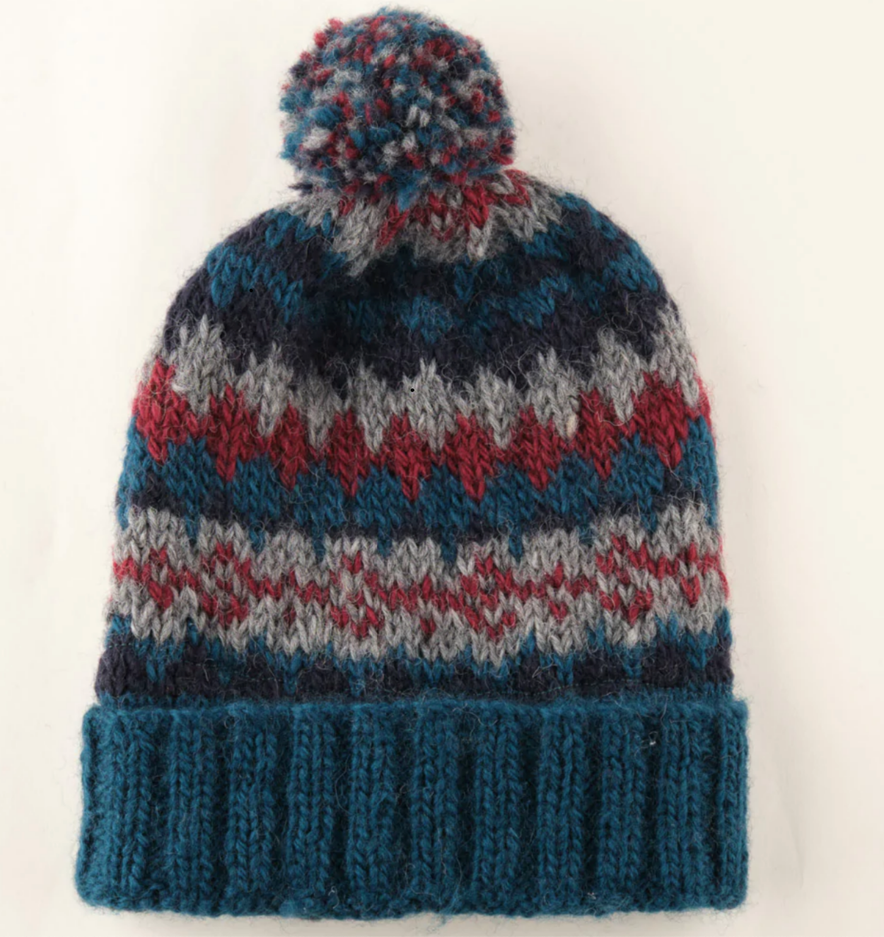 Bibico Denber Wool Bobble Hat In Blue