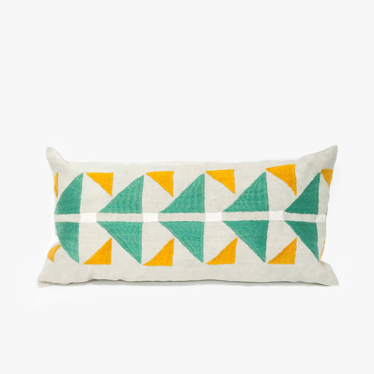 Artisans Link Made51 Rectangle Pukhtadozi Cushion in Green