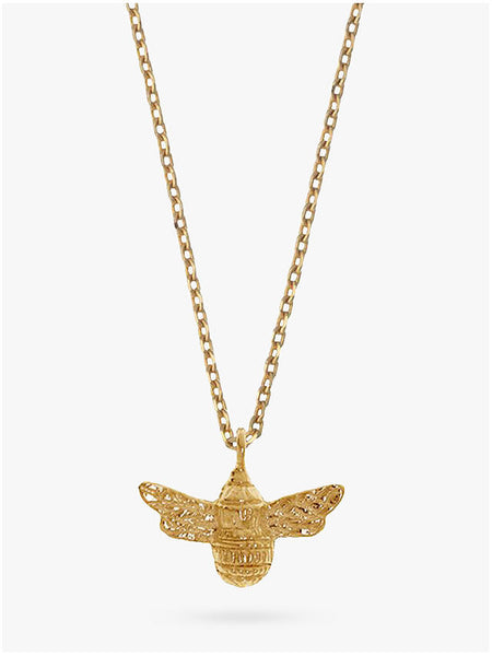 Estella Bartlett  Cz Bee Charm Pendant Necklace With Sparkle Wings
